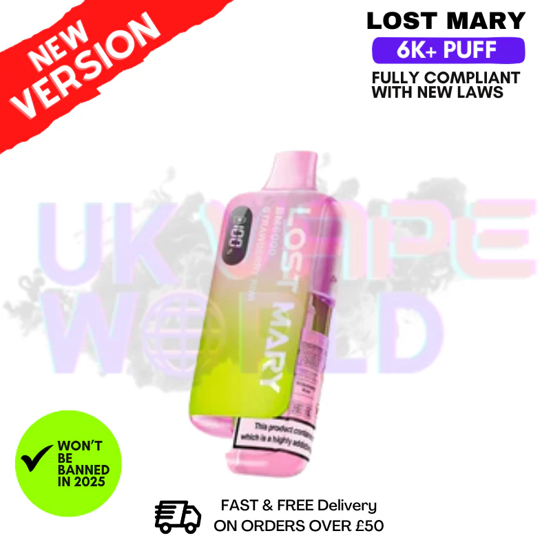 Straw Kiwi Lost Mary 6K Puff Pod Kit - Only £8.99