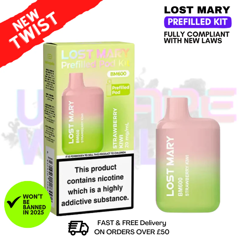 Strawberry Kiwi Lost Mary BM600 Prefilled Pod Kit