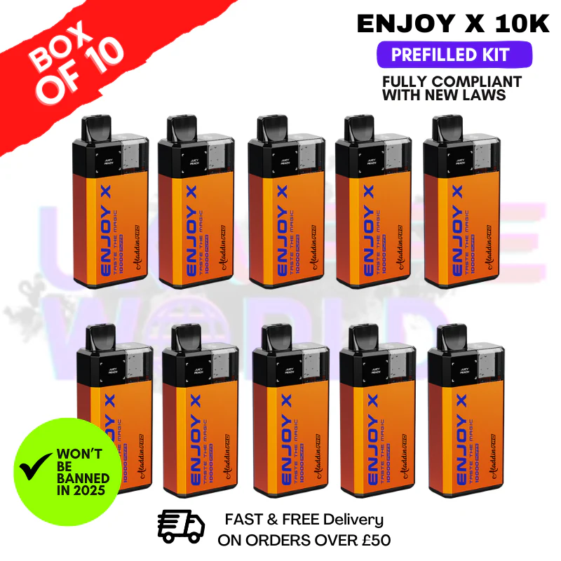 Strawberry Raspberry Cherry Enjox X 10K Puff Prefilled Pod Kits Box Of 10