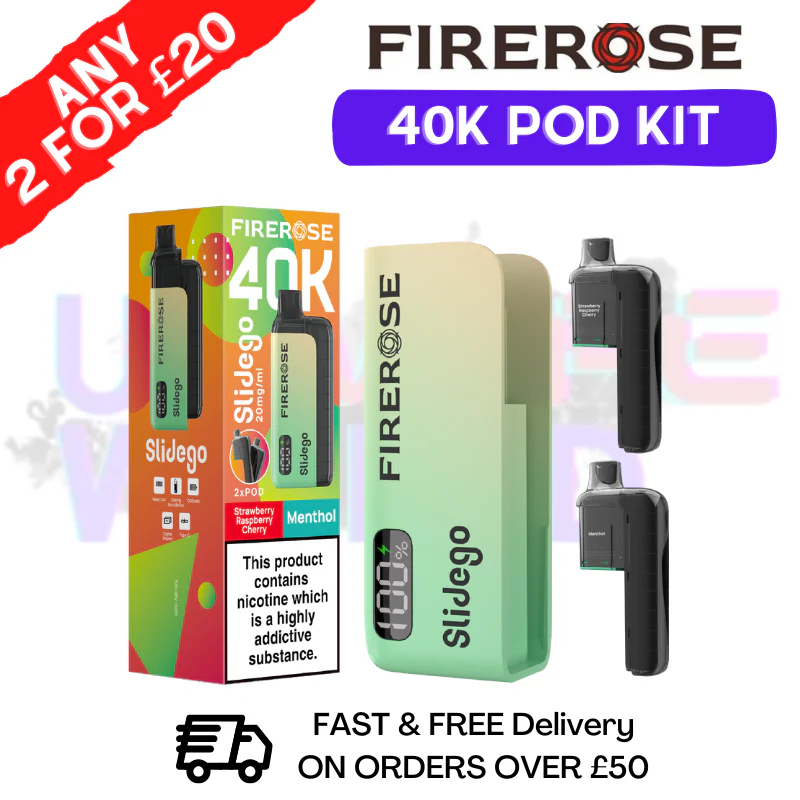 Strawberry Raspberry Cherry Firerose SlideGo 40K Prefilled Pod Kit