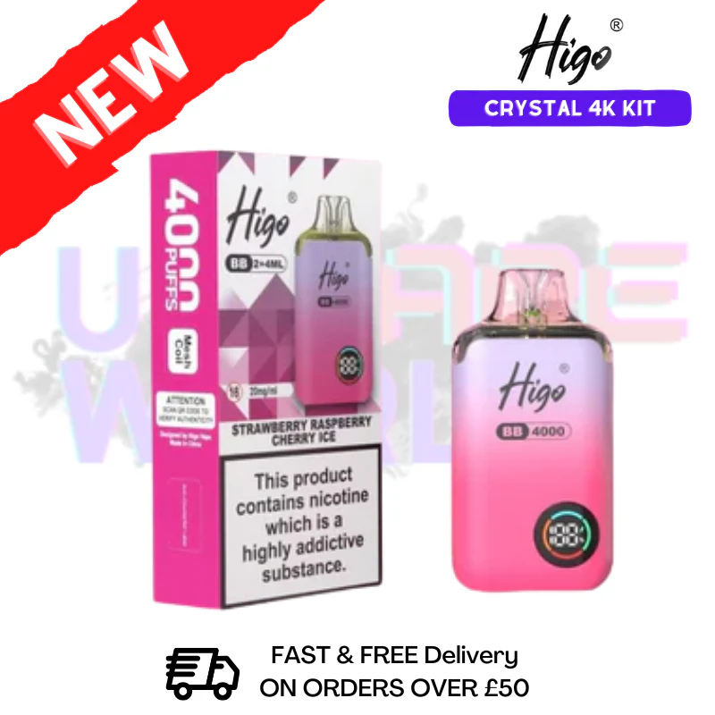 Straw Rasp Cherry ICE Crystal Higo 4K 4000 Puff Pod Kit