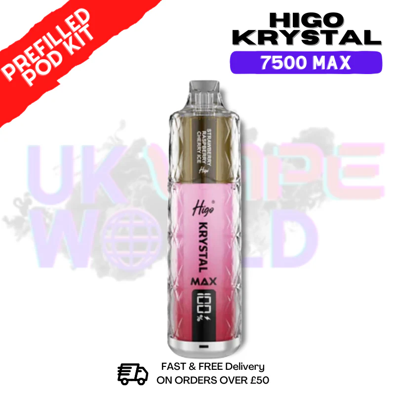 Strawberry Raspberry Cherry Ice Krystal Higo 7500 Max Prefilled Pod Kit