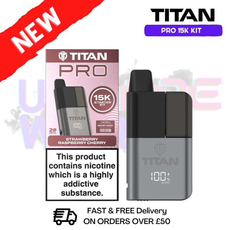 Straw Rasp Cherry Titan Pro 15K Pod Kit