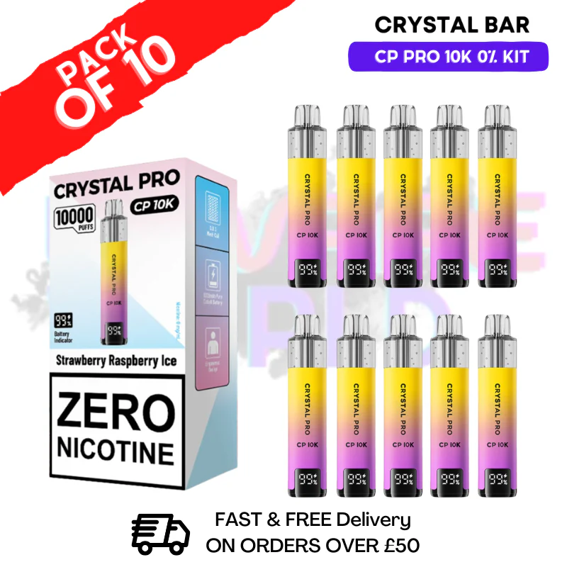 Straw Rasp ICE CP Pro 10K ZERO Nicotine Kits Box Of 10