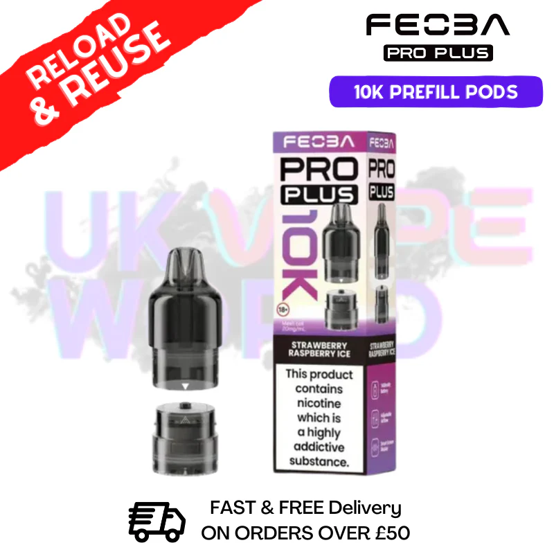 Straw Rasp ICE Feoba 10K Refil Pods Pro Plus - £5.85