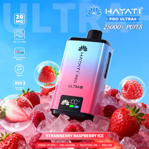 Strawberry Raspberry Ice Hayati Pro Ultra Plus 25000 Prefilled Pod Kit