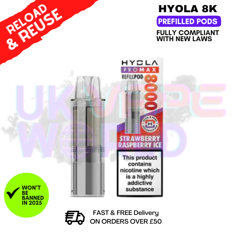 Strawberry Raspberry Ice Hyola Pro Max 8000 Replacement Pod