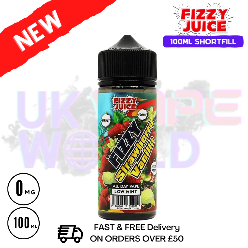 Strawberry Vanilla Fizzy Juice 100ml E-Liquid - £7.89