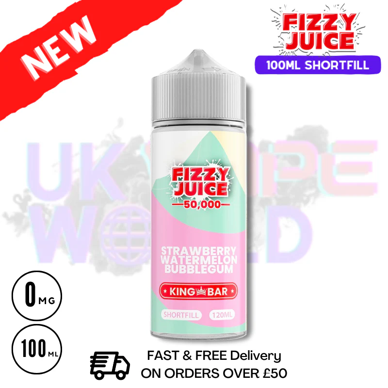Strawberry Watermelon Bubblegum Fizzy Juice 100ml E-Liquid