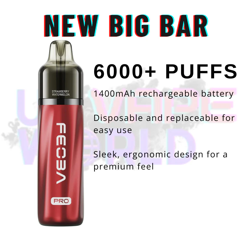 Strawberry Watermelon Feoba Pro 6000 6K Puff Pod Kit - Image 2