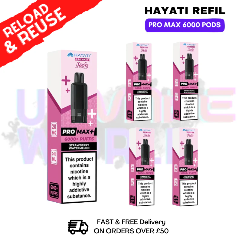Strawberry Watermelon Hayati ProMax 6K Replacement Pods Box Of 5