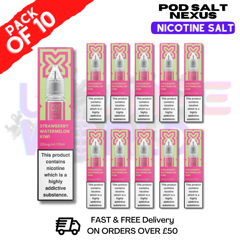Straw Water Kiwi Pod Salt Nexus Nic Salt Box Of 10