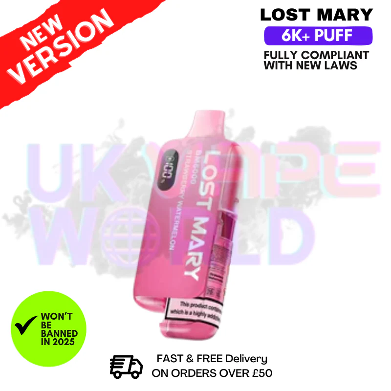 Straw Watermelon Lost Mary 6K Puff Pod Kit - Only £8.99