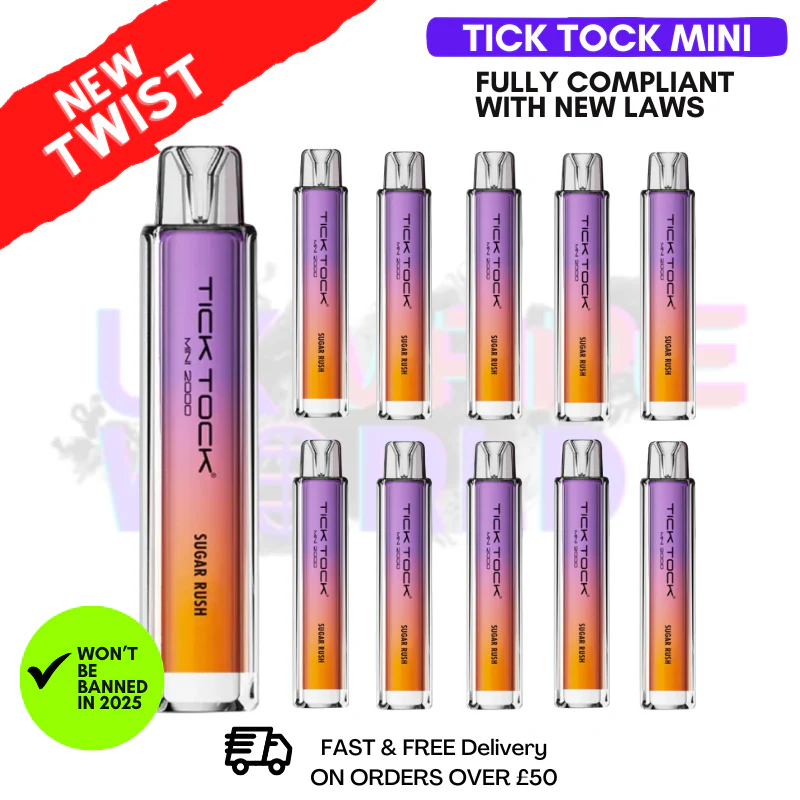 Sugar Rush Tick Tock Mini 2000 Box Of 10