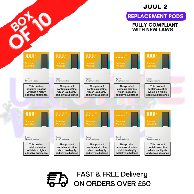 Summer Menthol Juul 2 Pods Box of 10 - £52.99