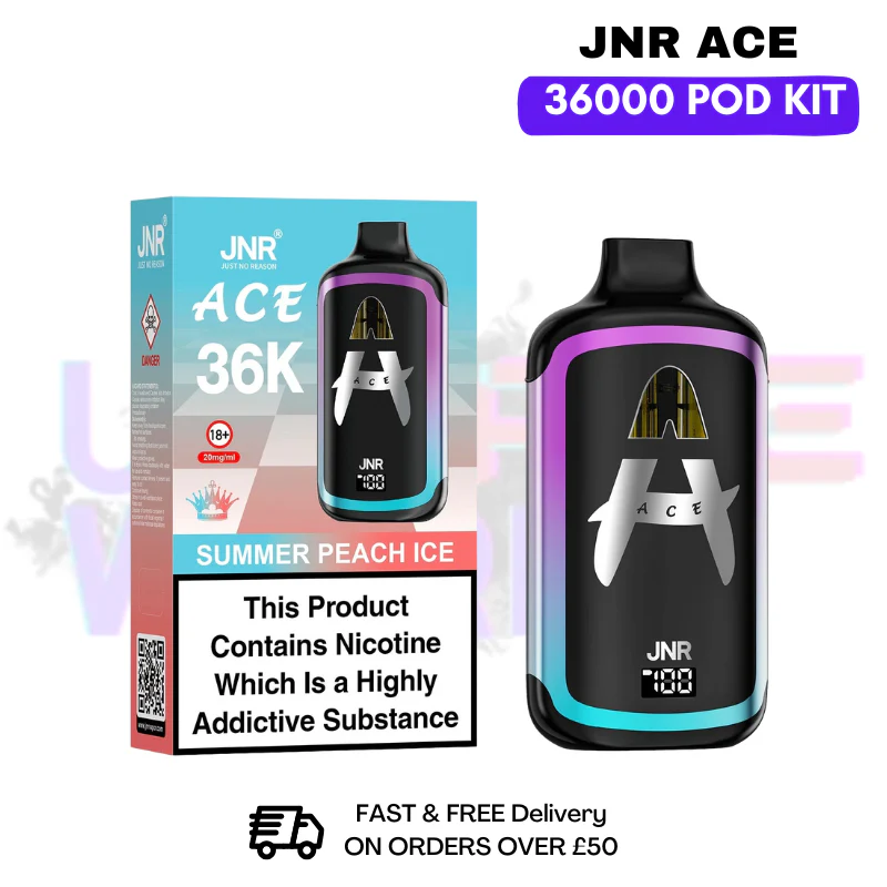 Summer Peach Ice JNR ACE 36K Puff 36000 Prefilled Pod Kit