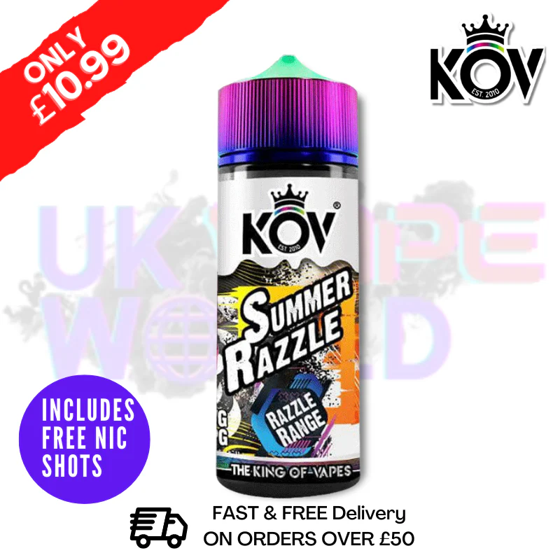 Summer Razzle Range KOV 100ML Eliquid Shortfill E Juice