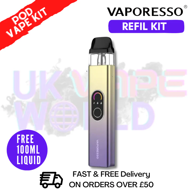 Sunset Neon Vaporesso Xros 4 Pod Vape Kit + Free 100ML Eliquid