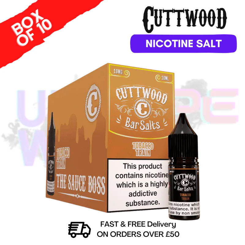 Tobacco Train Cuttwood Bar Salt BOX OF 10