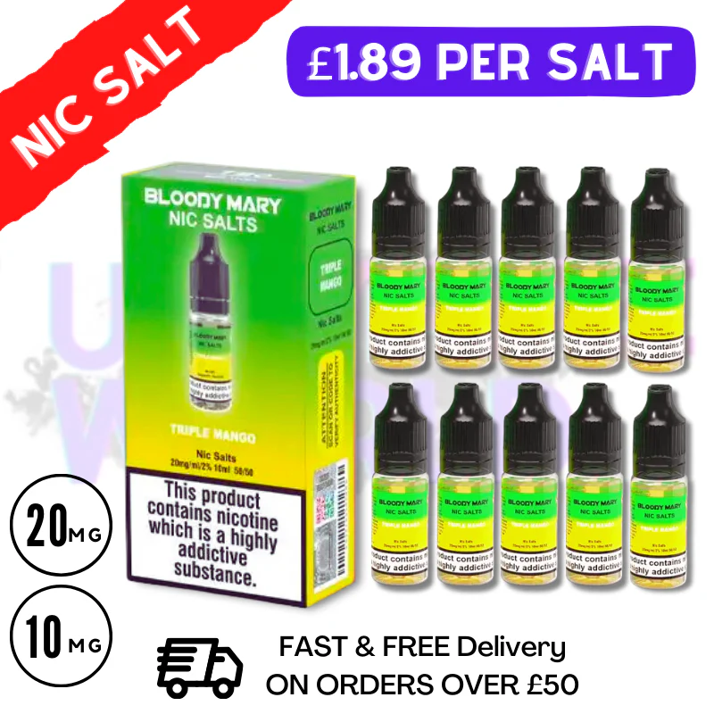 Triple Mango Bloody Mary Nic Salt Box of 10