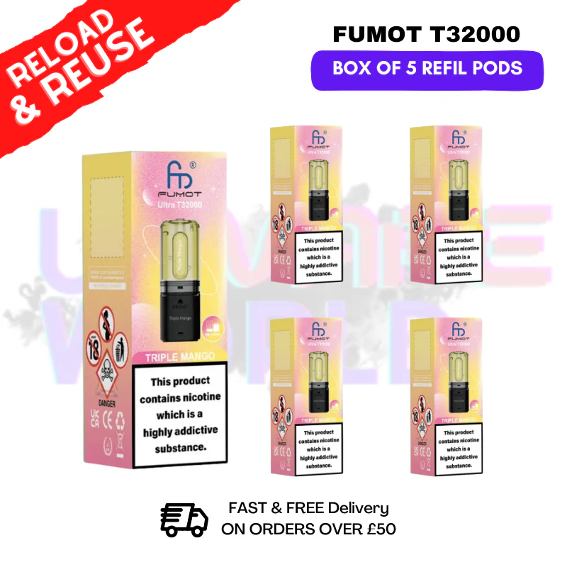 Triple Mango Fumot T32000 REPLACEMENT PODS - BOX OF 5
