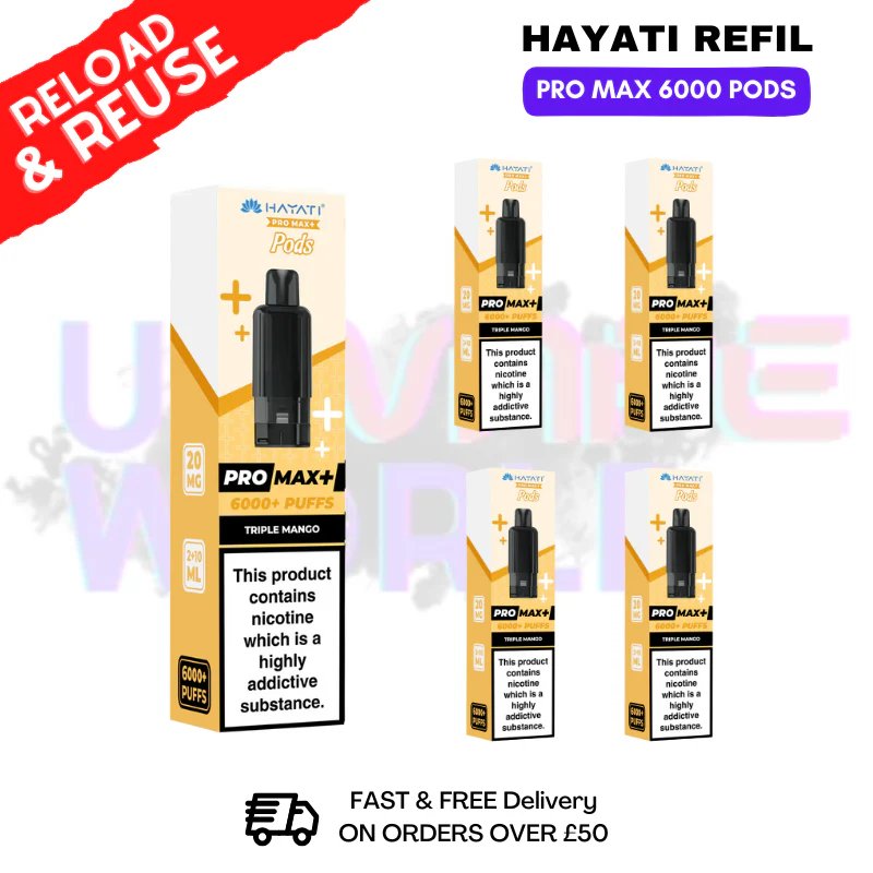 Triple Mango Hayati ProMax 6K Replacement Pods Box Of 5