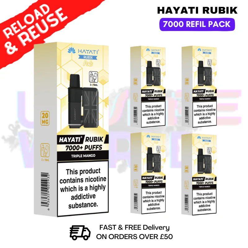 Triple Mango Hayati Rubik 7K Replacement Pods Box Of 5