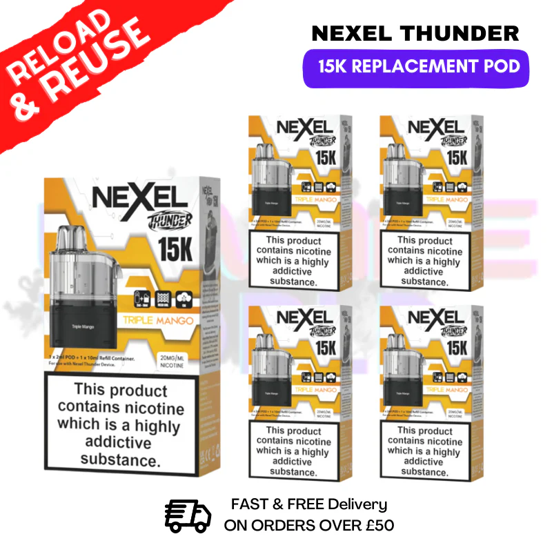 Triple Mango Nexel 15K REPLACEMENT PODS BOX OF 5