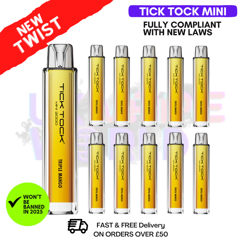 Triple Mango Tick Tock Mini 2000 Box Of 10