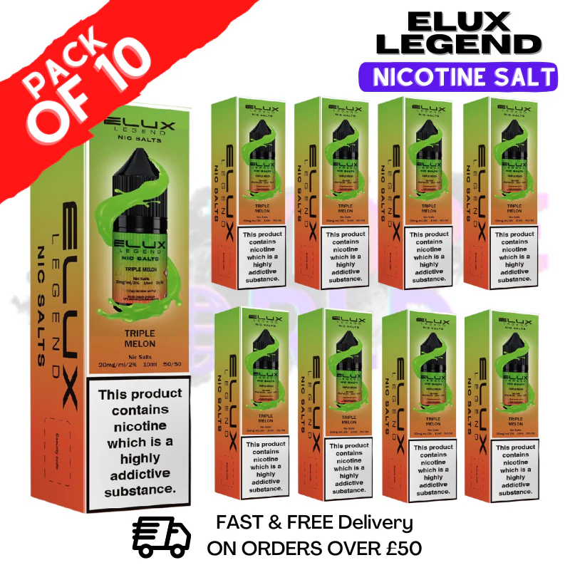 Triple Melon Elux Legend Nic Salt Pack / BOX OF 10