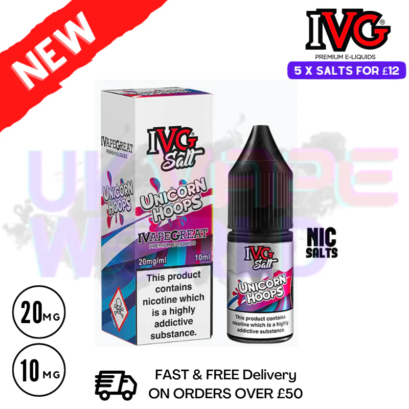 Unicorn Hoops Blast IVG Salt 10ml Nic Eliquid