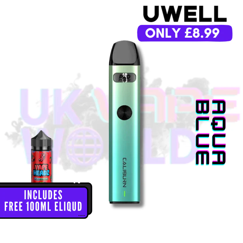 Uwell Caliburn A2 Pod Vape Kit + Free 100ML Eliquid - Image 2