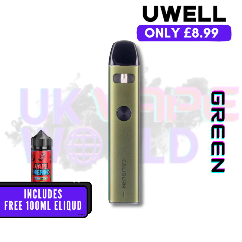 Uwell Caliburn A2 Pod Vape Kit + Free 100ML Eliquid - Image 7