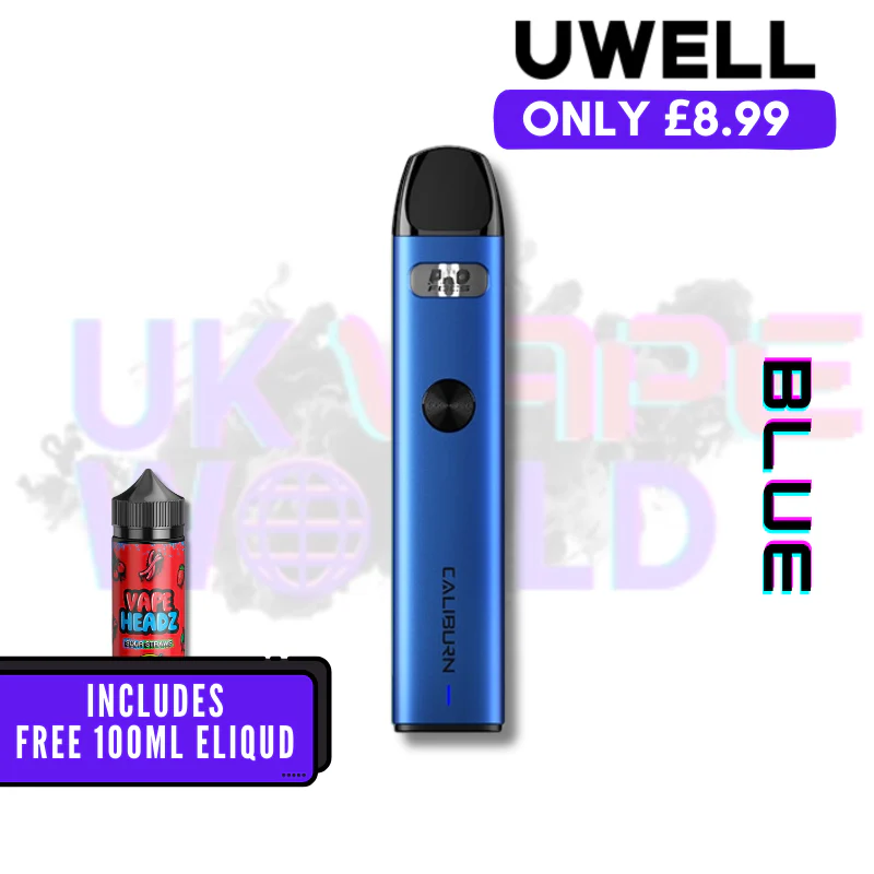 Uwell Caliburn A2 Pod Vape Kit + Free 100ML Eliquid - Image 9