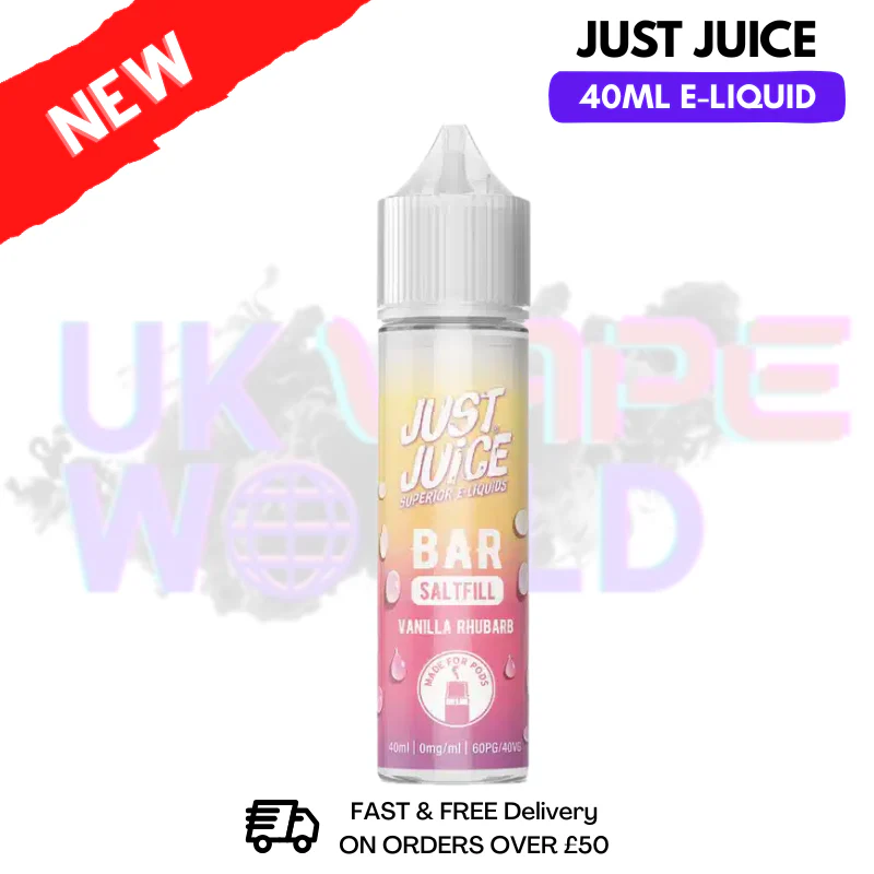 Vanilla Rhubarb Just Juice 40ml Saltfill E-Liquid