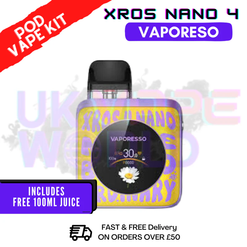 Vaporesso Xros Nano 4 Word-Pop Yellow Pod Vape Kit