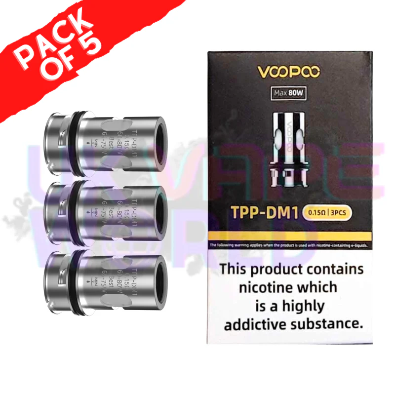 VooPoo TPP Replacment DM1 Coil 0.15ohm Resistance