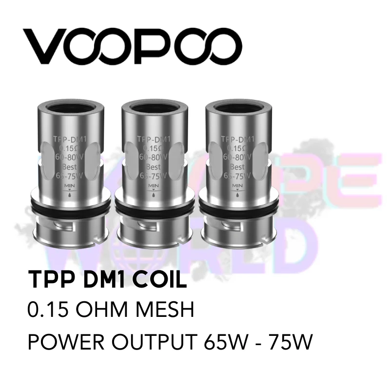 VooPoo TPP Replacment DM1 Coil 0.15ohm Resistance - Image 2