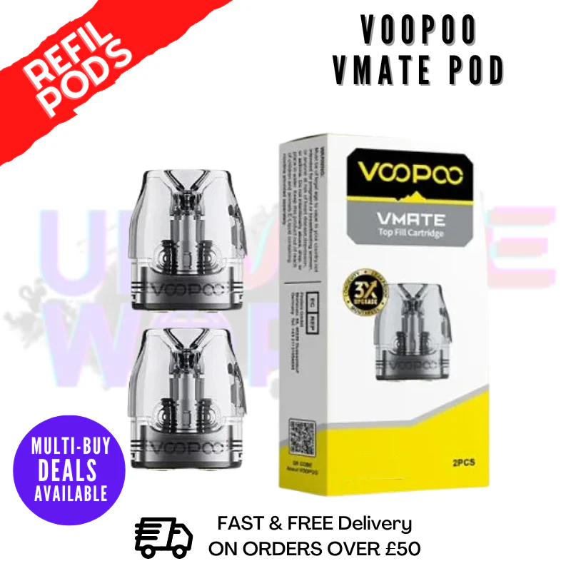 VooPoo Vmate Replacement Pods [Pack Of 2] - ONLY £4.39