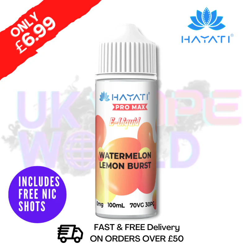 Watermelom Lemon Burst Hayati Pro Max Shortfill Juice 100ML E liquid