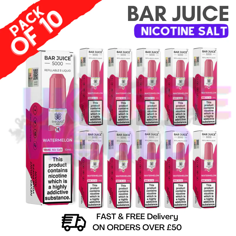 Watermelon Bar Juice 5000 Nic Salt | Box of 10 | ONLY £13.99