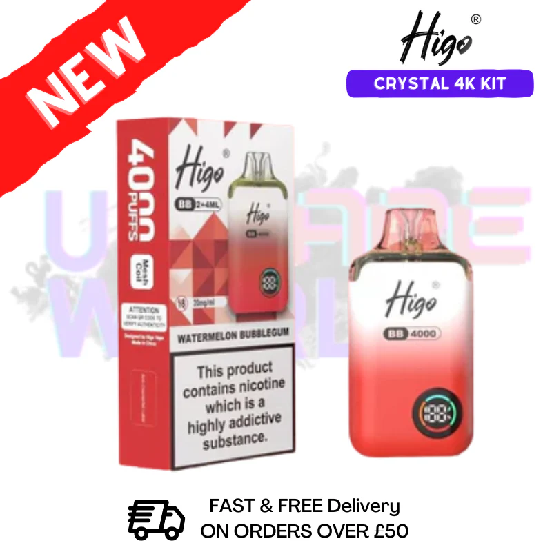 Watermelon Bubblegum Crystal Higo 4K 4000 Puff Pod Kit