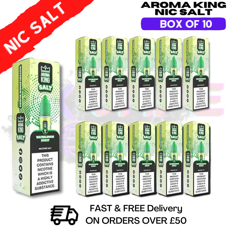 Watermelon Burst Aroma King Nic Salt Box Of 10