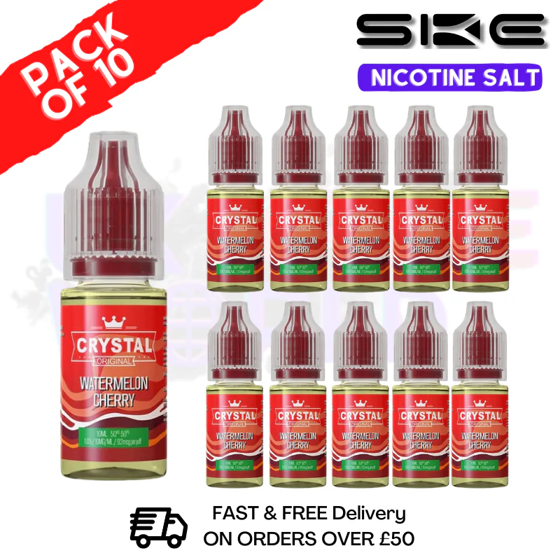 Watermelon Cherry Crystal SKE Nic Salt BOX OF 10