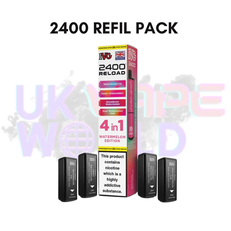 Watermelon Edition IVG 2400 RELOAD Pods - Box Of 10 - Image 2