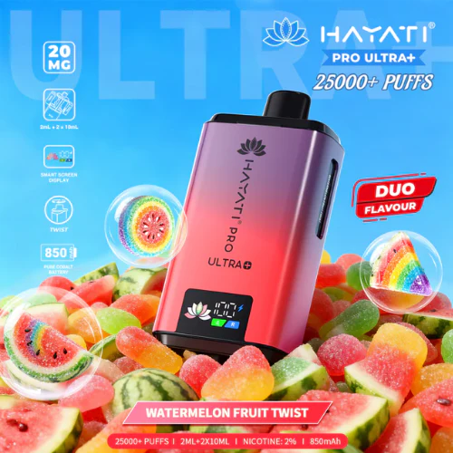 Watermelon Fruit Twist Hayati Pro Ultra Plus 25000 Prefilled Pod Kit