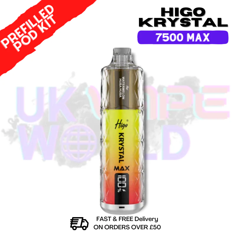 Watermelon Huba Huba Krystal Higo 7500 Max Prefilled Pod Kit