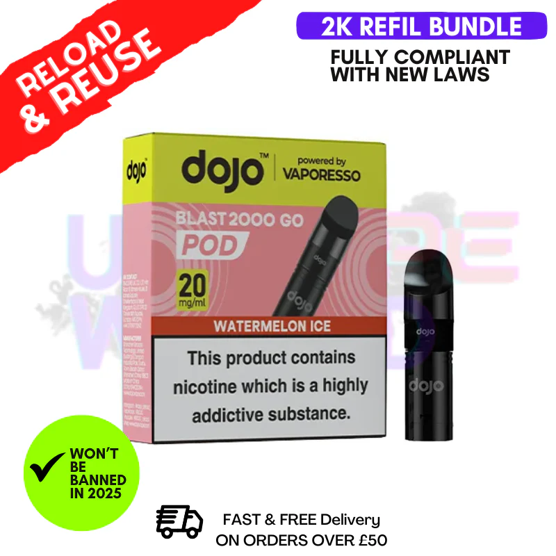 Watermelon Ice Dojo Blast 2000 2K Puff REPLACEMENT POD
