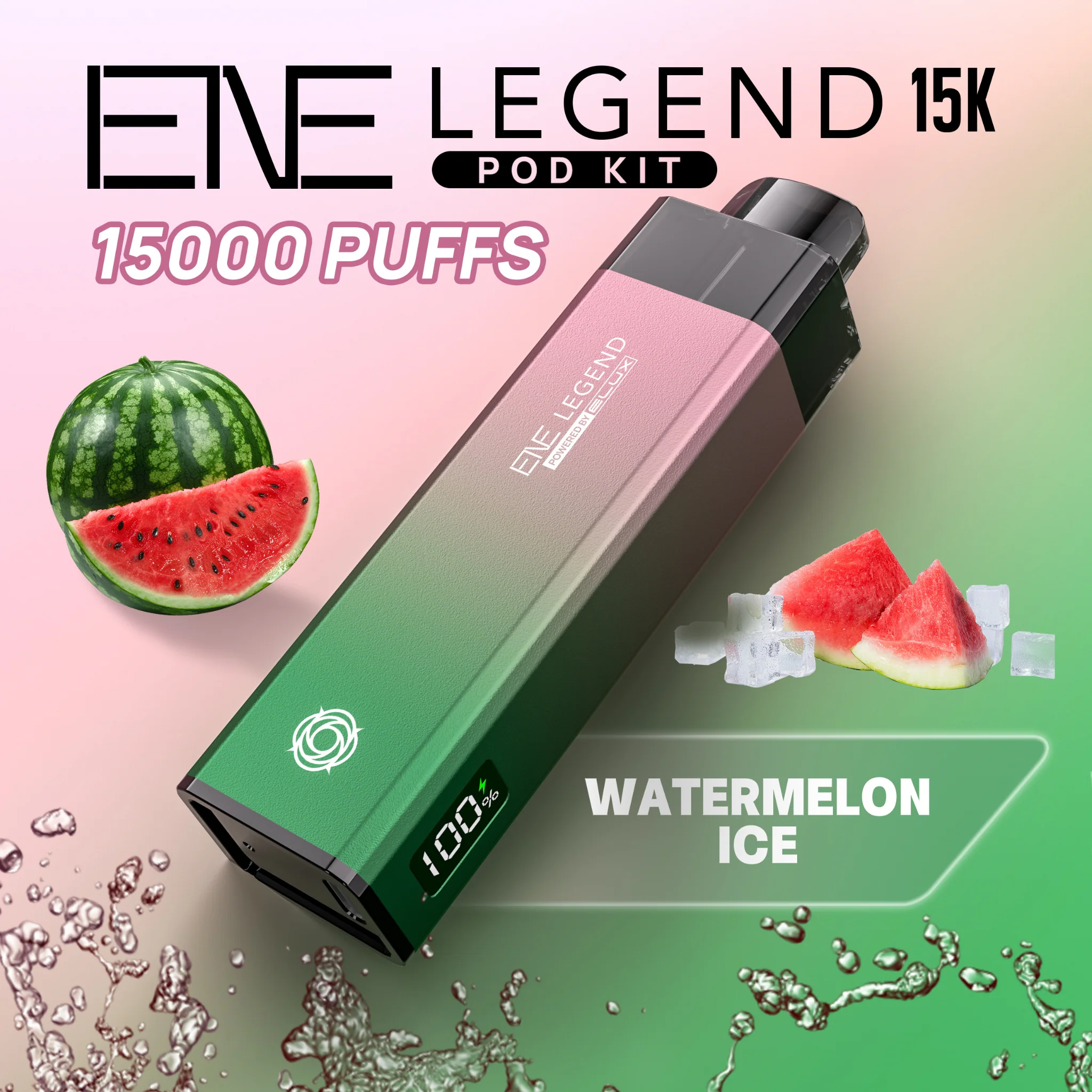 Watermelon Ice Elux Legend 15K Puff Prefilled Pod Kit - £6.89
