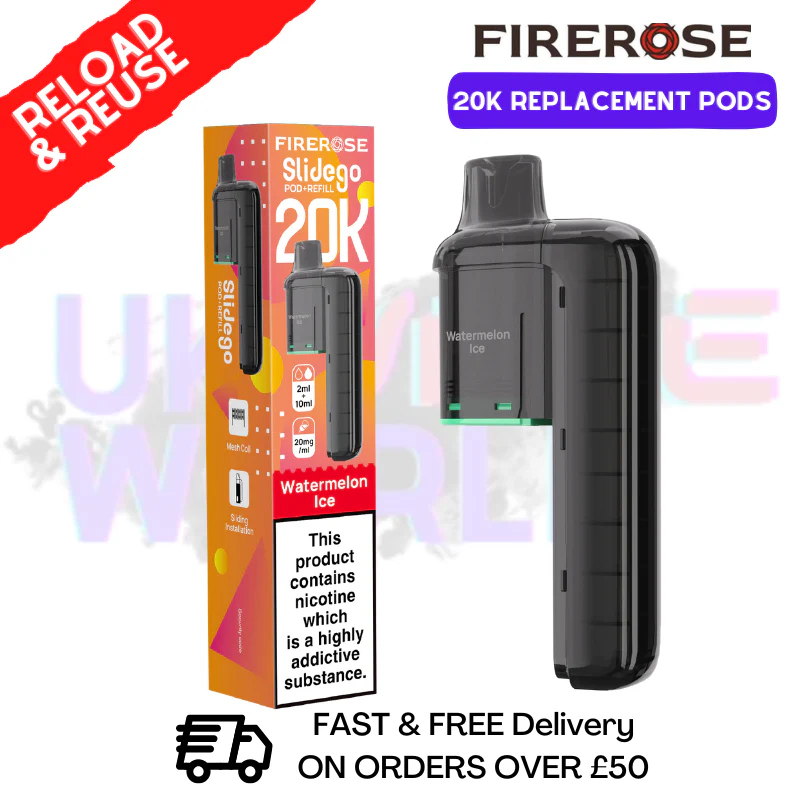 Watermelon ICE Firerose SlideGo 20K Replacement Pods